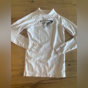 Roxy Rashguard Top UV Tech Long Sleeve Mock Turtleneck Light Pink Girls 8 Prelov